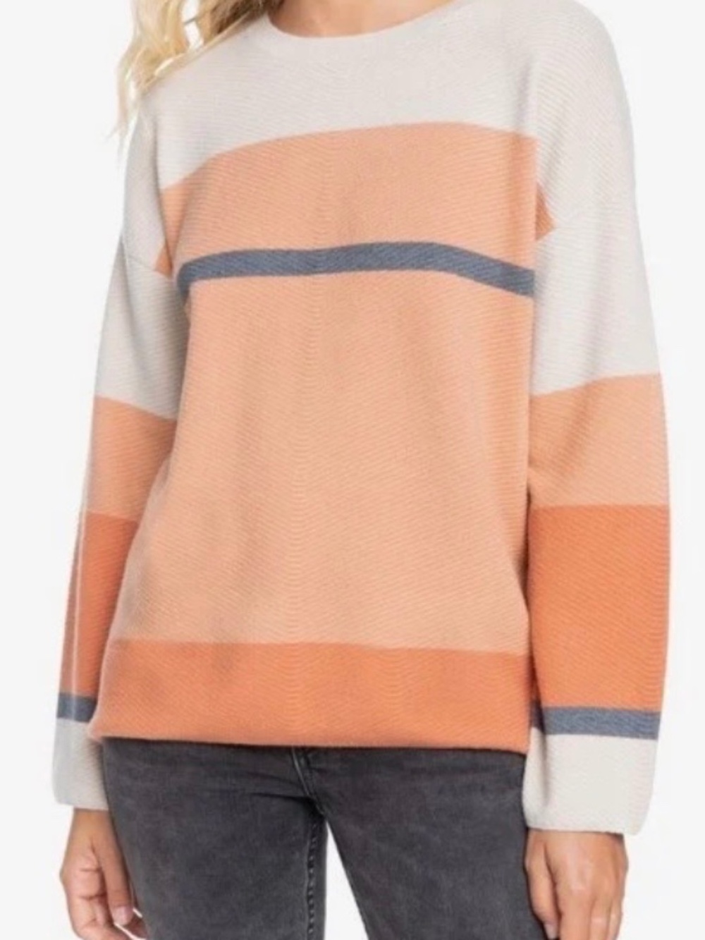 Roxy Women’s Metro sound striped pullover size M